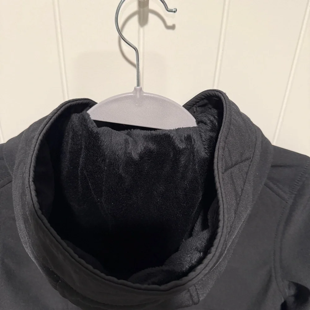 MICHAEL Michael Kors Girl Black Coat with Fur Lining